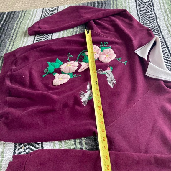 Vintage 90s hummingbird sweatshirt with collar - Picture 5 of 7